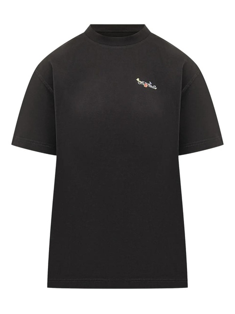 Off-White arrow floral print tee - Black - zdjęcie produktu nr 1