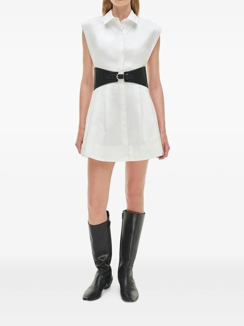 Simkhai Adler belted mini shirt dress - White - zdjęcie produktu nr 2