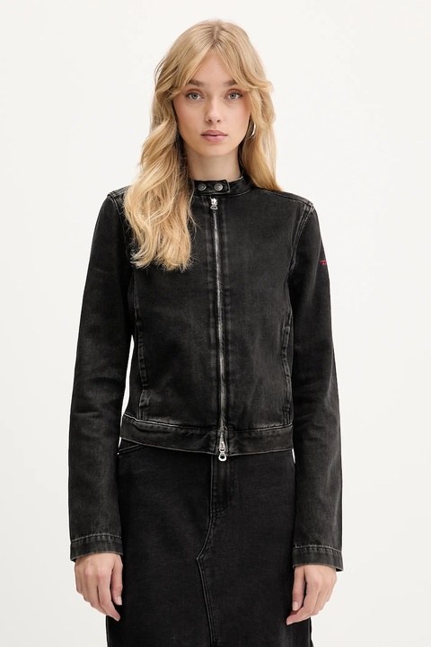 Diesel kurtka jeansowa DE-MORNIN JACKET kolor czarny przejściowa A13434.09I35 - zdjęcie produktu nr 1