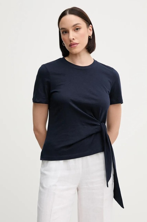 Tommy Hilfiger t-shirt bawełniany damski kolor granatowy WW0WW44559 - zdjęcie produktu nr 1