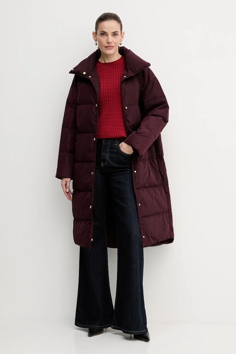 Tommy Hilfiger sweter bawełniany kolor bordowy lekki WW0WW44993 - zdjęcie produktu nr 2