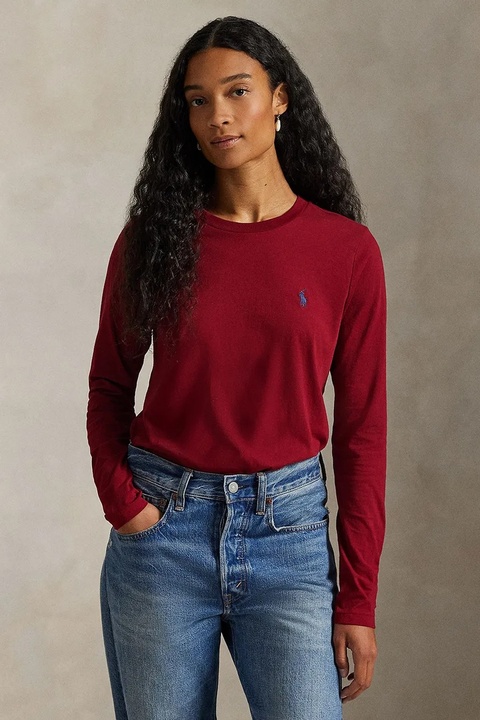 Polo Ralph Lauren longsleeve bawełniany kolor bordowy 211898699 - zdjęcie produktu nr 2