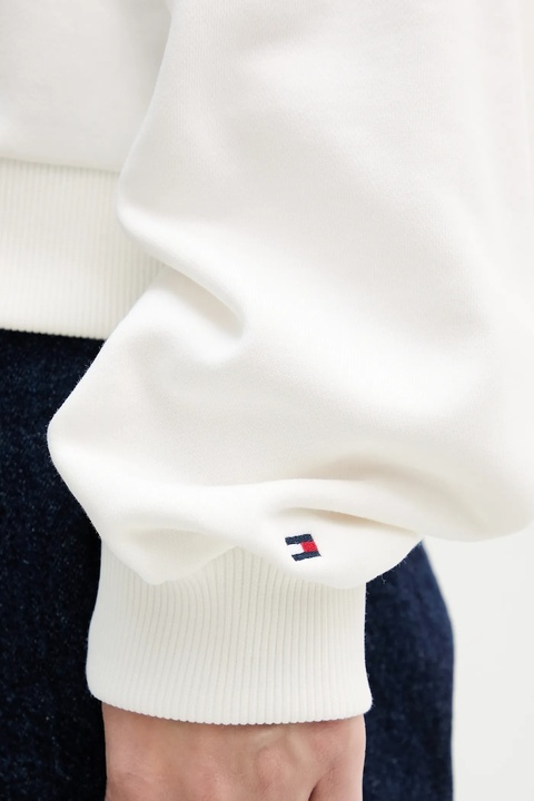 Tommy Hilfiger bluza bawełniana damska kolor biały z nadrukiem WW0WW48783 - zdjęcie produktu nr 2