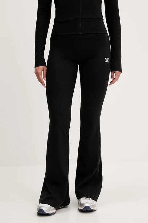 adidas Originals spodnie Essential damskie kolor czarny dzwony high waist IW5727 - zdjęcie produktu nr 1
