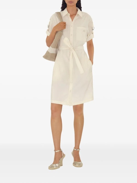 Burberry EKD-embroidered shirt dress - White - zdjęcie produktu nr 2