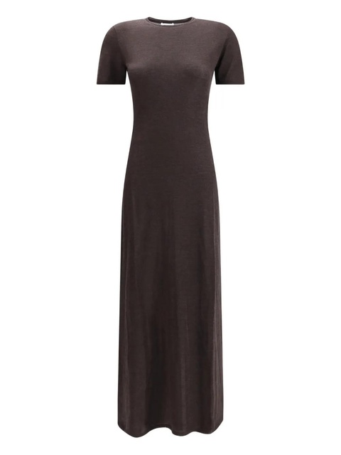 Ferragamo short-sleeves maxi dress - Brown - zdjęcie produktu nr 1
