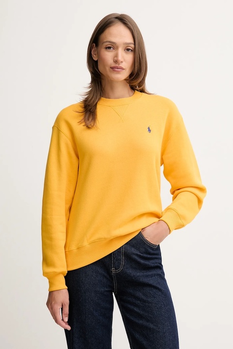 Polo Ralph Lauren bluza damska kolor żółty gładka 211971697 - zdjęcie produktu nr 1