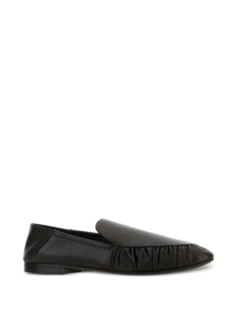 Saint Laurent Alain ruffled leather loafers - Black - zdjęcie produktu nr 2
