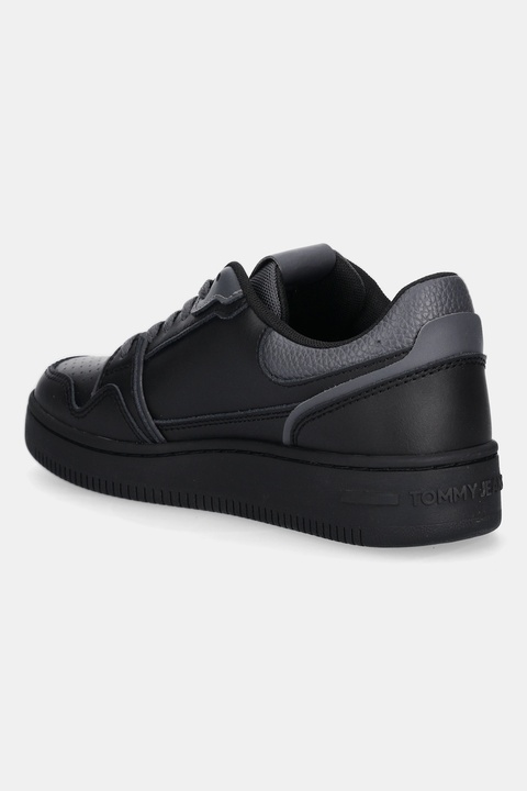 Tommy Jeans sneakersy skórzane TJW RETRO BASKET SNEAKER damskie kolor czarny EN0EN02839 - zdjęcie produktu nr 2