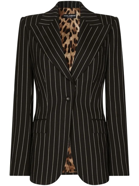 Dolce & Gabbana Turlington pinstripe single-breasted blazer - Black - zdjęcie produktu nr 1