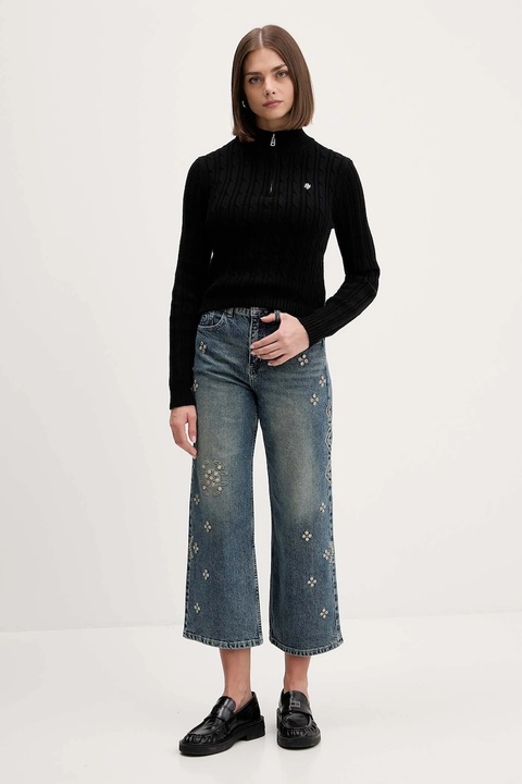 Desigual jeansy 0 damskie high waist 25WWDD11 - zdjęcie produktu nr 2