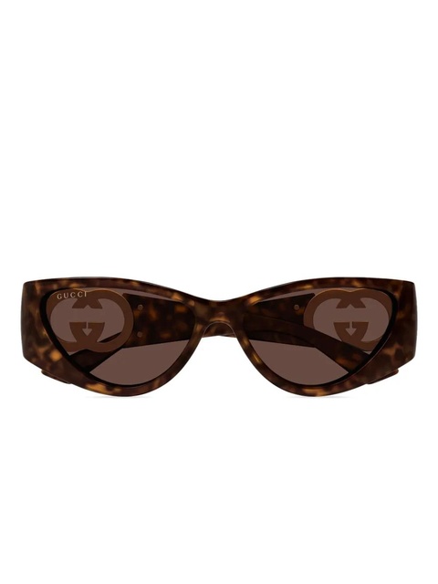 Gucci Eyewear cat-eye frame sunglasses - Brown - zdjęcie produktu nr 1