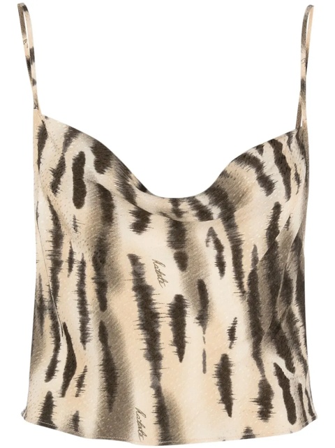 ROTATE BIRGER CHRISTENSEN fine-jacquard open-back top - Neutrals - zdjęcie produktu nr 1