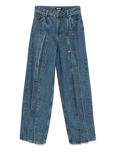 ROTATE BIRGER CHRISTENSEN decorative-button jeans - Blue - zdjęcie produktu nr 1