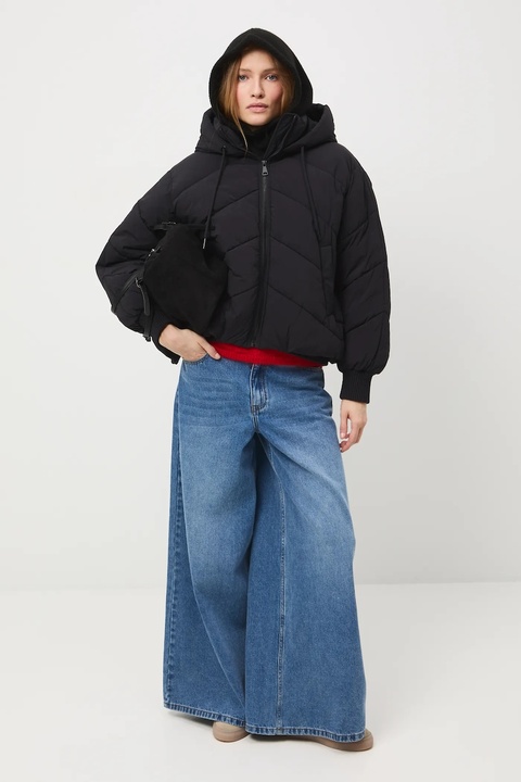 Medicine kurtka damska kolor czarny zimowa oversize - zdjęcie produktu nr 2
