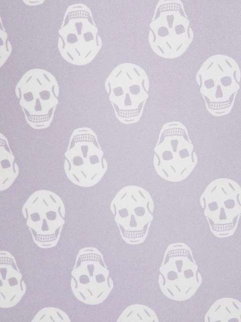 Alexander McQueen skull-print silk scarf - Purple - zdjęcie produktu nr 2