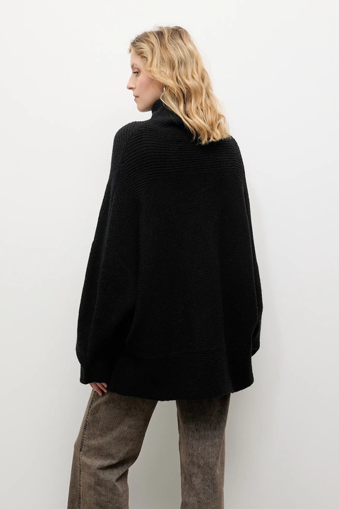 Answear.LAB sweter z kaszmirem damski kolor czarny z golfem - zdjęcie produktu nr 2