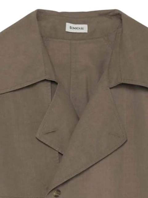 Simkhai double-breasted short-sleeved top - Brown - zdjęcie produktu nr 2