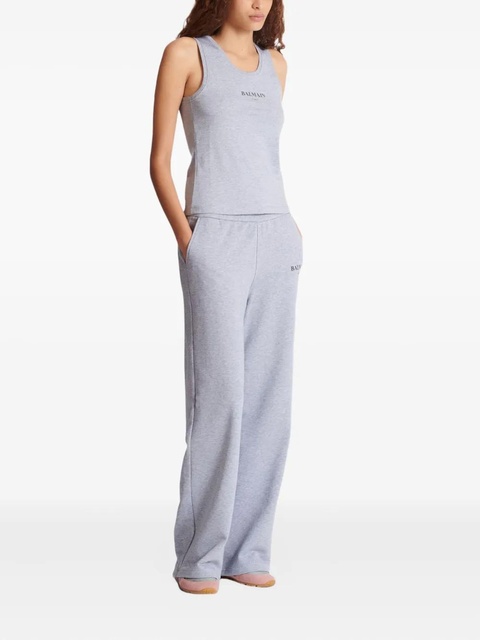 Balmain logo-print cotton top - Grey - zdjęcie produktu nr 2