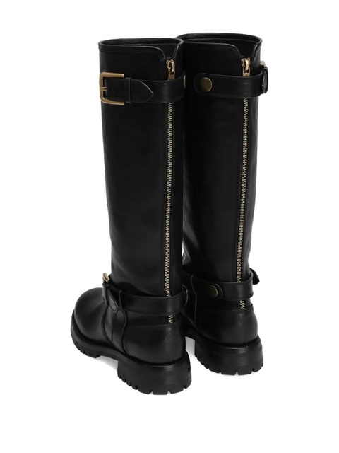 Dolce & Gabbana buckle-detail knee-high boots - Black - zdjęcie produktu nr 2