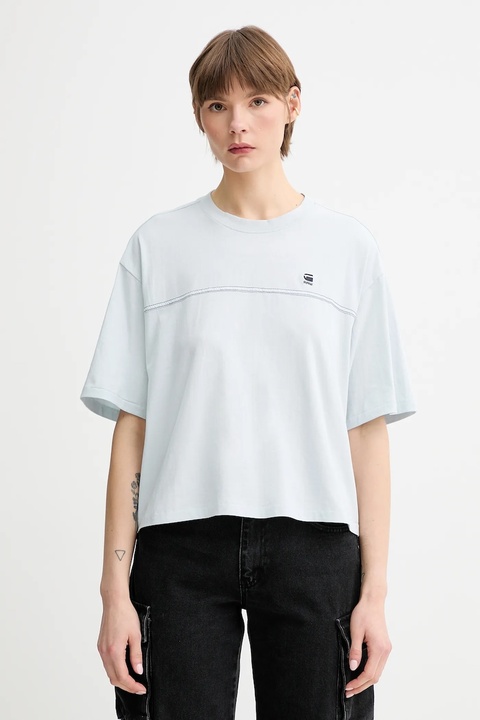 G-Star t-shirt bawełniany damski kolor niebieski D26134-336 - zdjęcie produktu nr 1