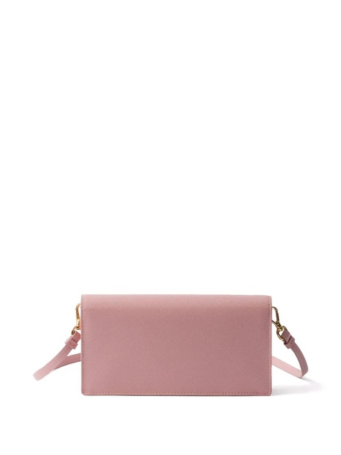 Prada enamel triangle logo mini-bag - Pink - zdjęcie produktu nr 2