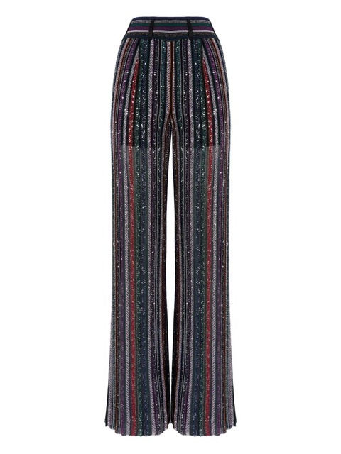 Missoni herringbone-striped sequin-embellished trousers - Black - zdjęcie produktu nr 1