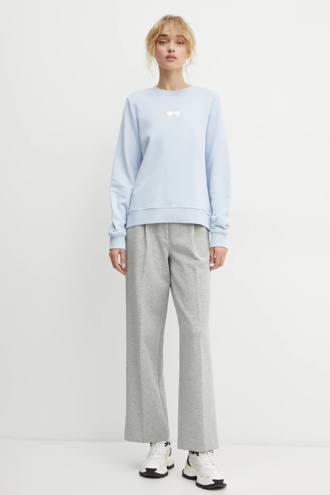 Karl Lagerfeld bluza bawełniana damska kolor niebieski z aplikacją A1W20009 - zdjęcie produktu nr 2