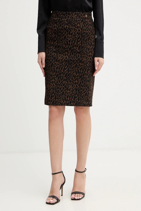 Guess spódnica CRETA kolor brązowy midi ołówkowa W5BD84 W2362 - zdjęcie produktu nr 1
