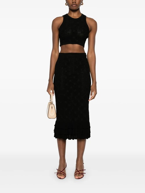 SANDRO floral-embroidered top - Black - zdjęcie produktu nr 2