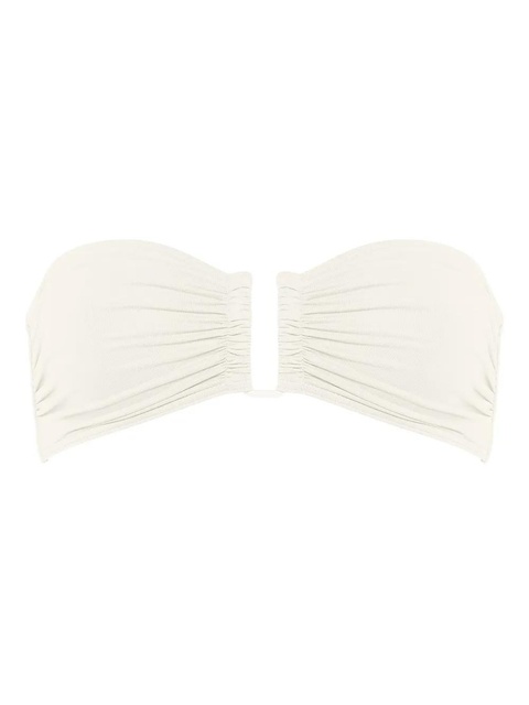 ERES Show ruched bandeau bikini top - White - zdjęcie produktu nr 1