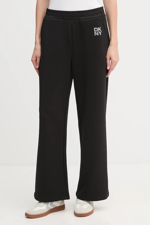 Dkny spodnie dresowe KNIT PANTS damskie kolor czarny gładkie P5MF7CNZ - zdjęcie produktu nr 2