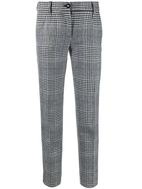 Dolce & Gabbana virgin wool tartan trousers - Black - zdjęcie produktu nr 1