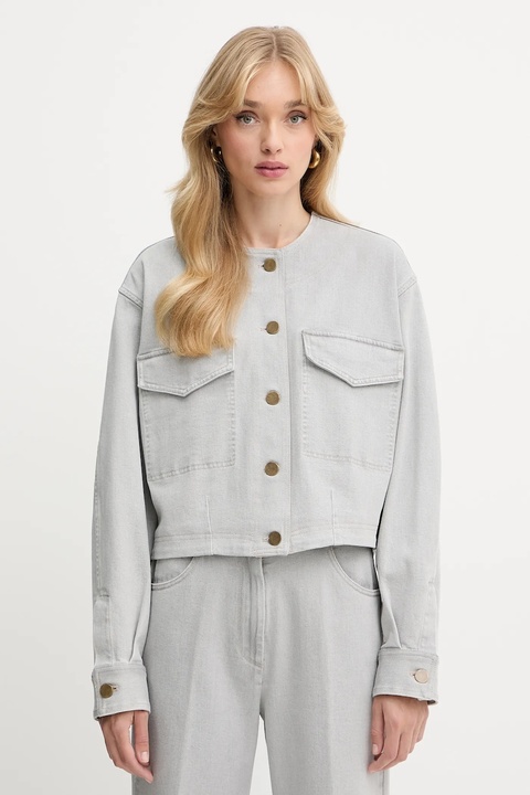 Forte Forte kurtka jeansowa kolor szary przejściowa oversize 14029.my.shirt - zdjęcie produktu nr 1