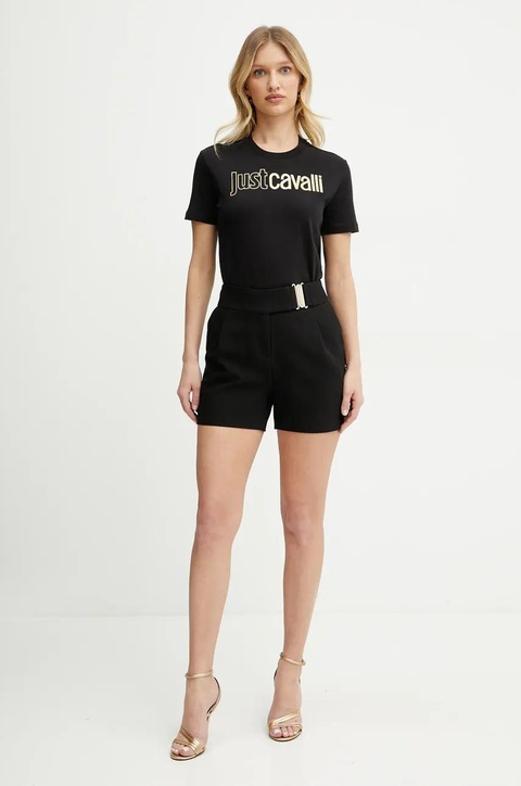 Morgan szorty SHOU.F damskie kolor czarny gładkie high waist SHOU.F - zdjęcie produktu nr 2