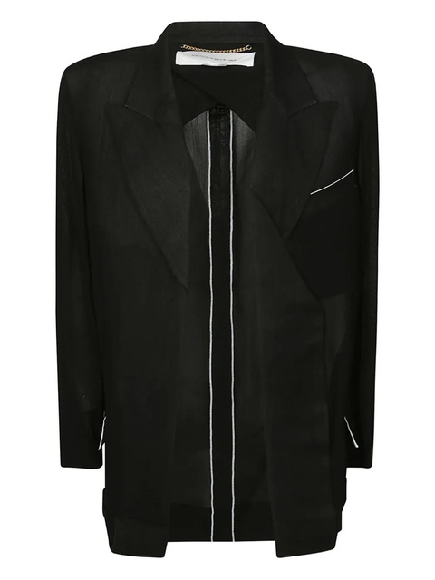 Victoria Beckham peak-lapels blazer - Black - zdjęcie produktu nr 1