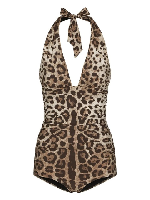 Dolce & Gabbana leopard-print swimsuit - Brown - zdjęcie produktu nr 1