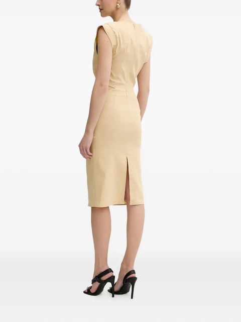 PINKO cut-out button-detail midi dress - Neutrals - zdjęcie produktu nr 1