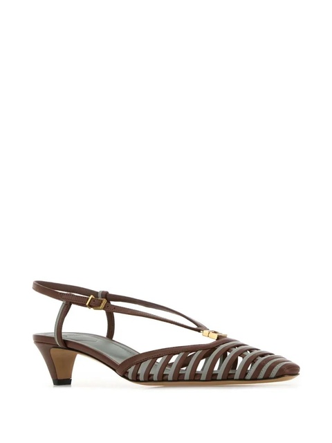 FENDI 40mm FFold slingback pumps - Brown - zdjęcie produktu nr 2
