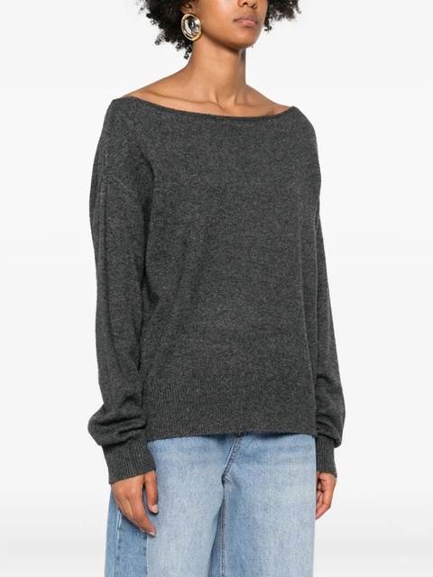 Eleh boat-neck cotton sweater - Grey - zdjęcie produktu nr 2