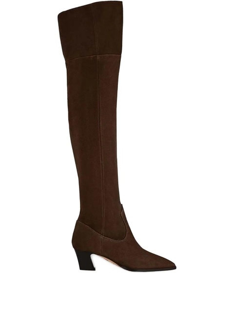 Aquazzura 50mm Nomad suede over-the-knee boot - Brown - zdjęcie produktu nr 1