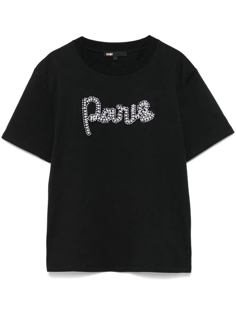 Maje embroidered T-shirt - Black - zdjęcie produktu nr 1