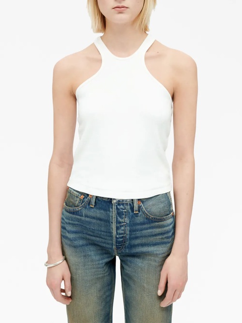RE/DONE Racer Tank cotton tank top - White - zdjęcie produktu nr 2