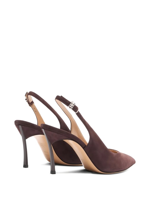 Casadei 80mm slingback pointed-toe pumps - Brown - zdjęcie produktu nr 2