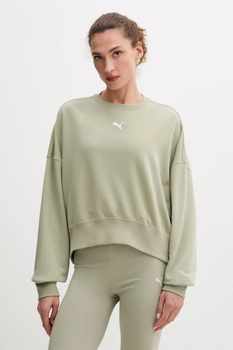 Puma bluza damska kolor zielony gładka 629748 - zdjęcie produktu nr 1