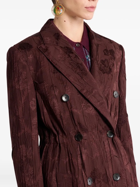 ETRO floral-embroidered double-breasted coat - zdjęcie produktu nr 2