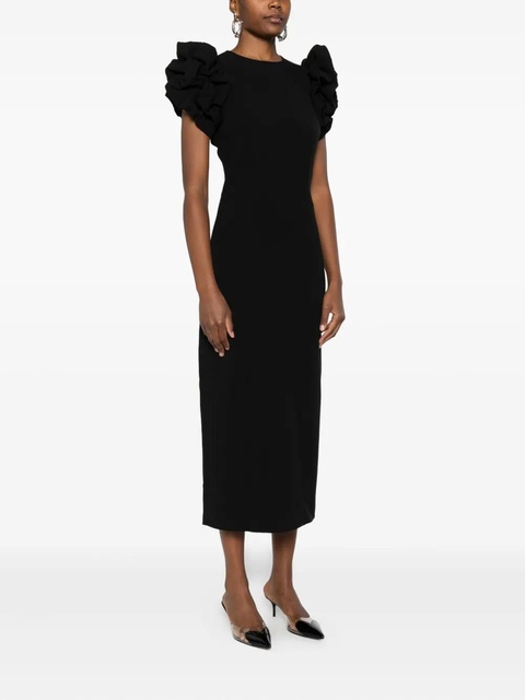 ROTATE BIRGER CHRISTENSEN puff-sleeve midi dress - Black - zdjęcie produktu nr 1