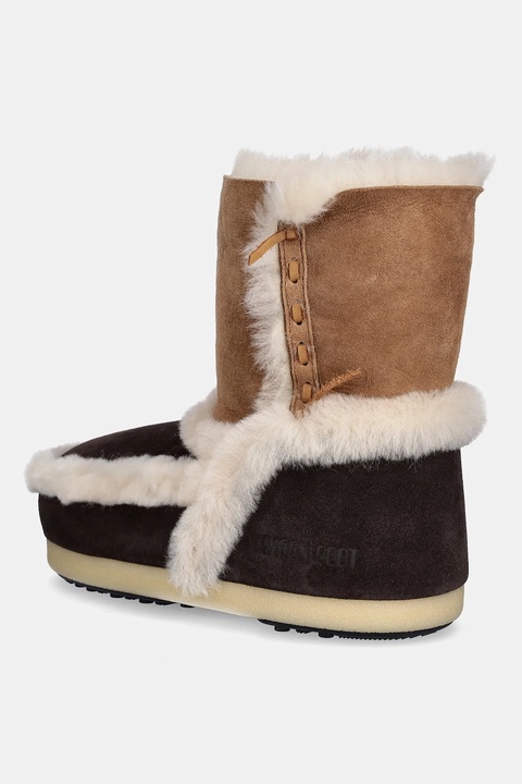Moon Boot śniegowce zamszowe MB EVX PATCH kolor brązowy 80D1470060 MM05 - zdjęcie produktu nr 1
