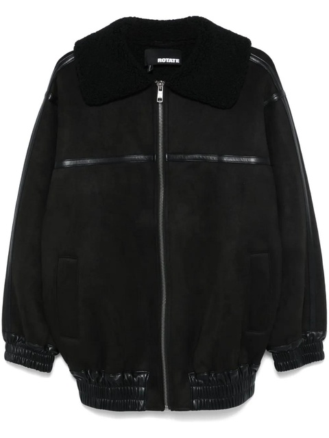 ROTATE BIRGER CHRISTENSEN faux-leather bomber jacket - Black - zdjęcie produktu nr 1