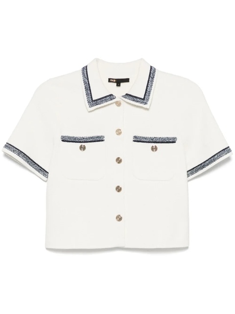 Maje stripe-trim top - White - zdjęcie produktu nr 1